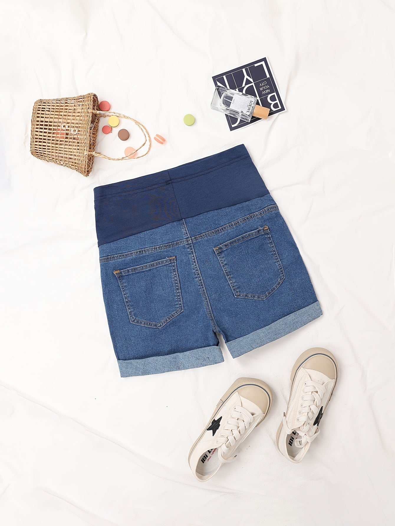 Bump Comfort Denim Maternity Shorts