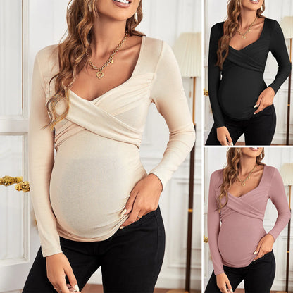 Chaser long sleeve maternity shirt