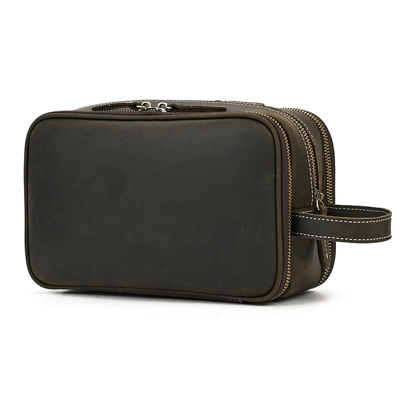 Cowhide Cosmetic & Toiletries Bag