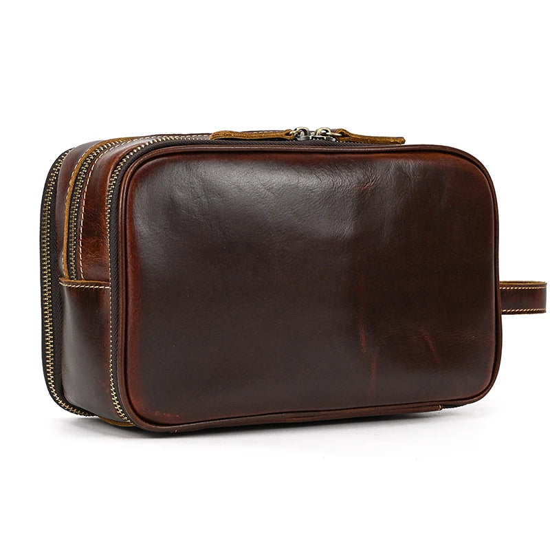 Cowhide Cosmetic & Toiletries Bag