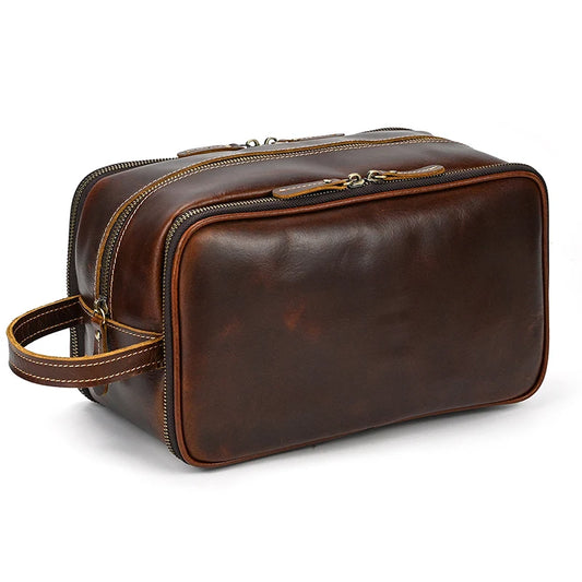 Cowhide Cosmetic & Toiletries Bag