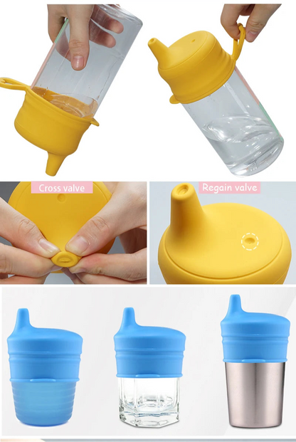 Turn any cup into a "sippy cup" no spill