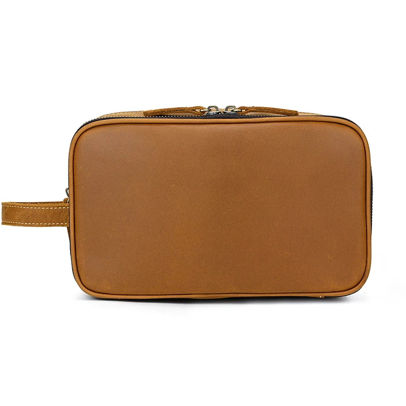 Cowhide Cosmetic & Toiletries Bag