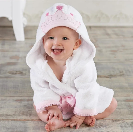 Hooded Bathrobe - Princess Crown