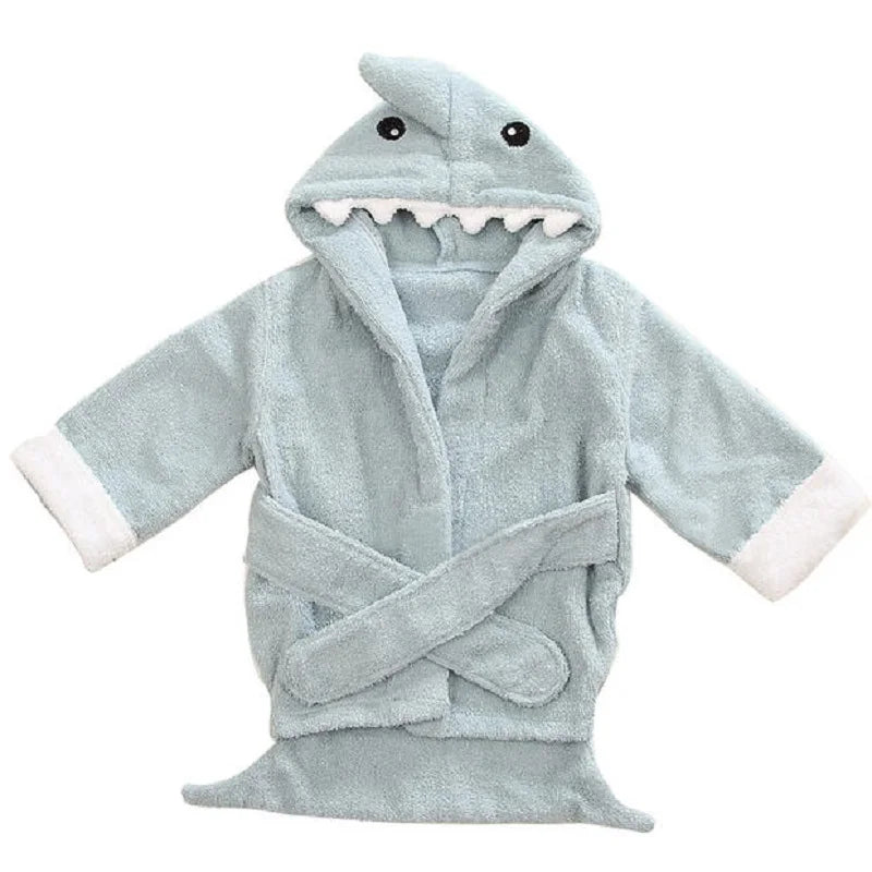 Hooded Bathrobe - Sharkie (Blue)