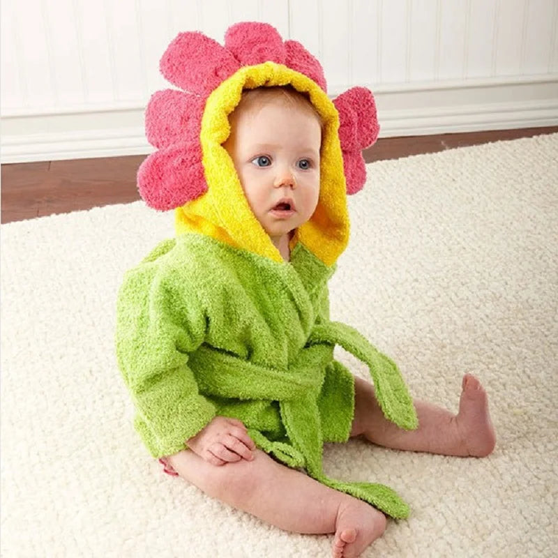 Hooded Bathrobe - Flower