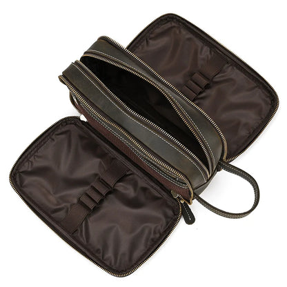 Cowhide Cosmetic & Toiletries Bag