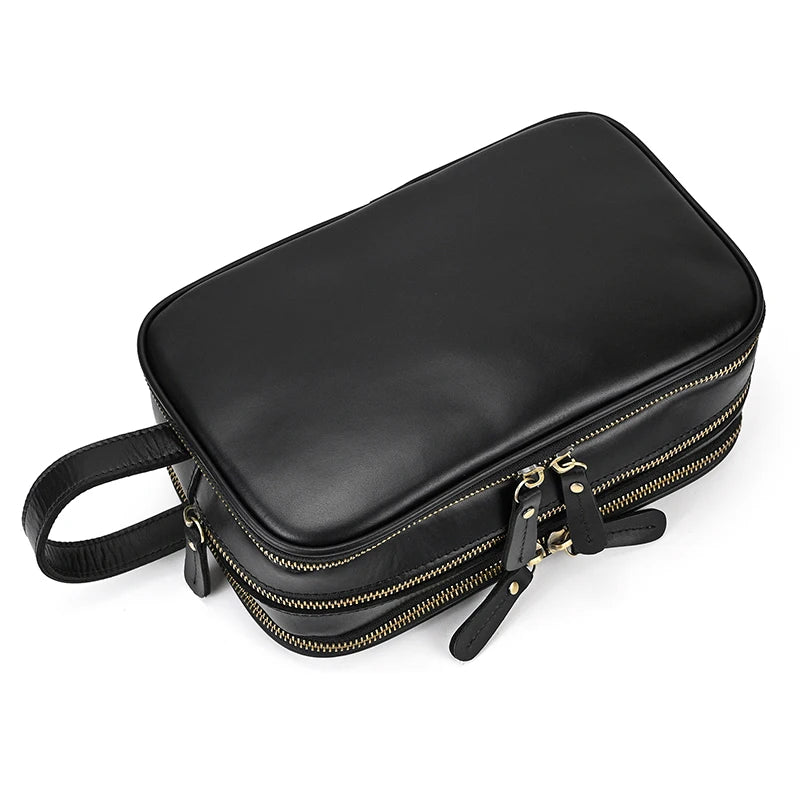 Cowhide Cosmetic & Toiletries Bag