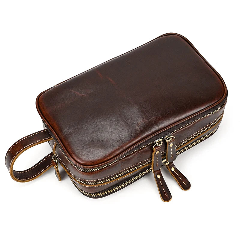 Cowhide Cosmetic & Toiletries Bag