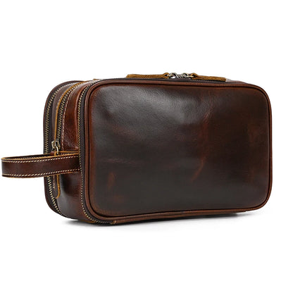 Cowhide Cosmetic & Toiletries Bag