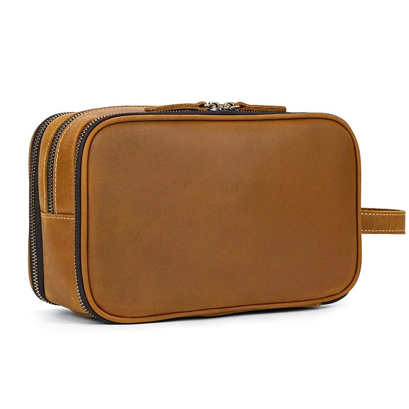 Cowhide Cosmetic & Toiletries Bag