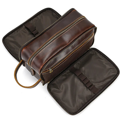 Cowhide Cosmetic & Toiletries Bag