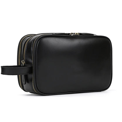 Cowhide Cosmetic & Toiletries Bag