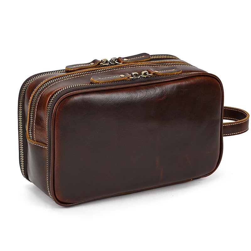 Cowhide Cosmetic & Toiletries Bag