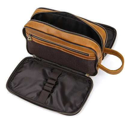 Cowhide Cosmetic & Toiletries Bag