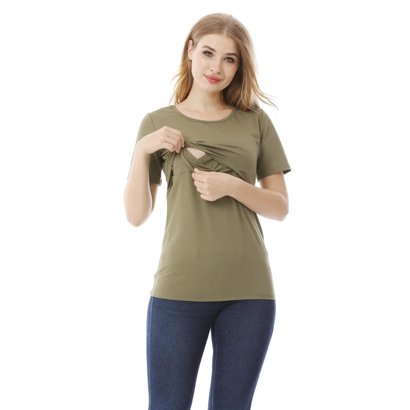 Short Sleeve Breastfeeding T-Shirt