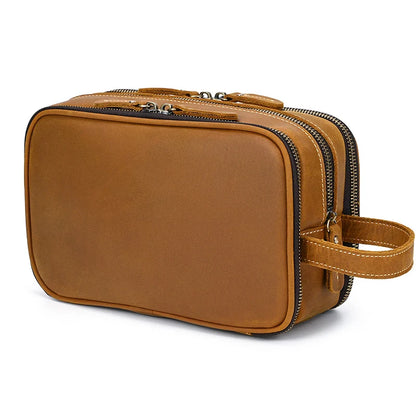 Cowhide Cosmetic & Toiletries Bag