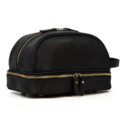 Cowhide Cosmetic & Toiletries Bag