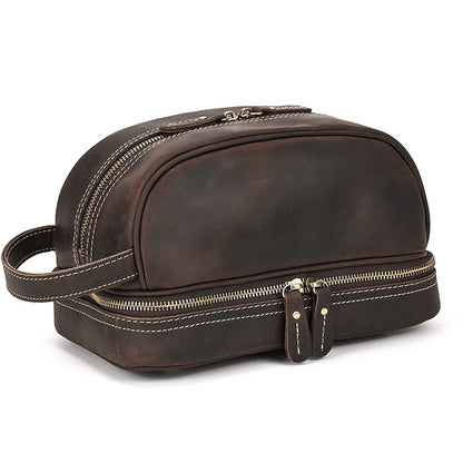 Cowhide Cosmetic & Toiletries Bag