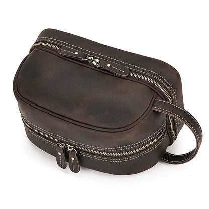 Cowhide Cosmetic & Toiletries Bag