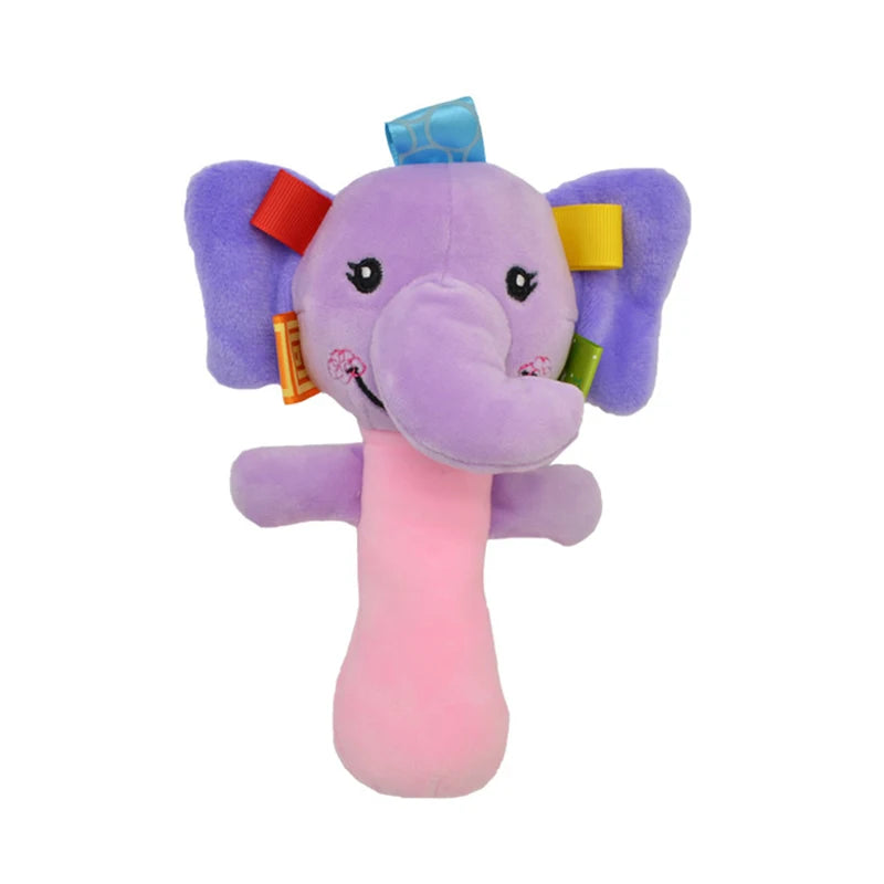 Cartoon Plush Animal Rattle