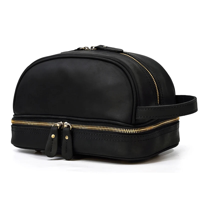 Cowhide Cosmetic & Toiletries Bag