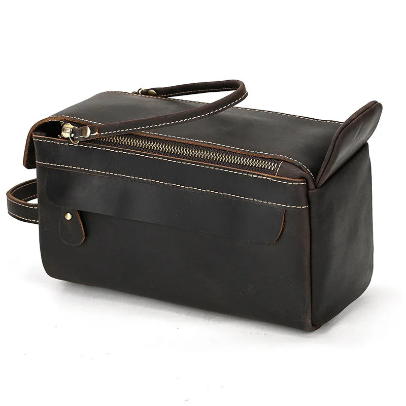 Cowhide Cosmetic & Toiletries Bag