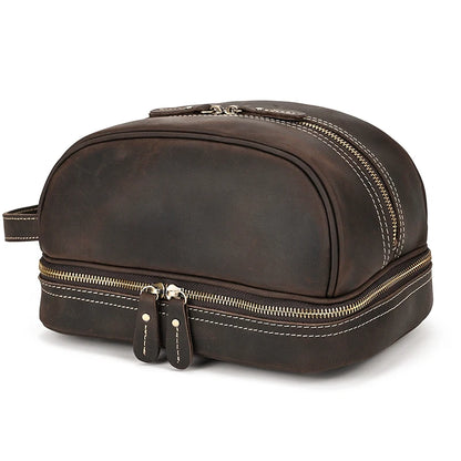 Cowhide Cosmetic & Toiletries Bag