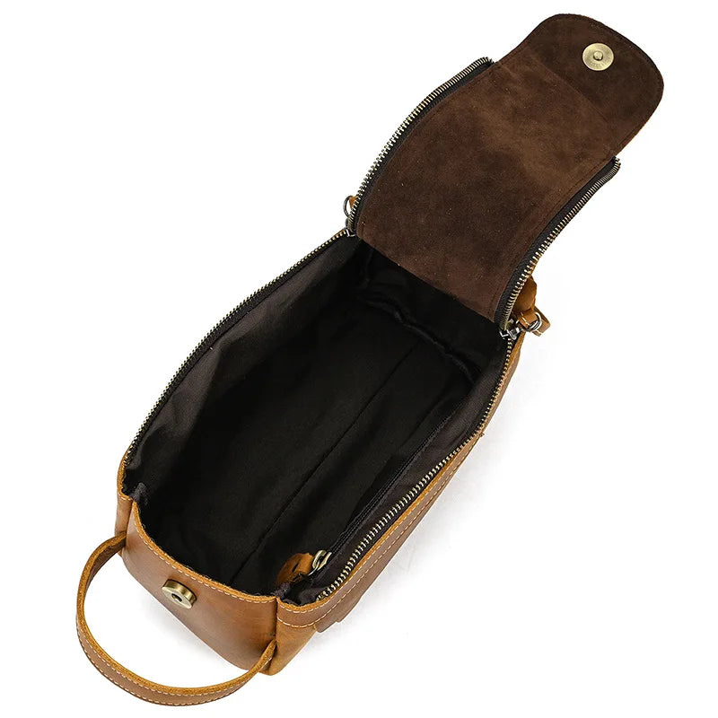 Cowhide Cosmetic & Toiletries Bag