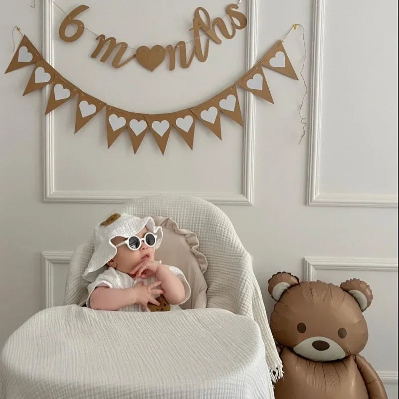 Neutral "6 Months" Banner for bubba's 1/2 Birthday Celebration