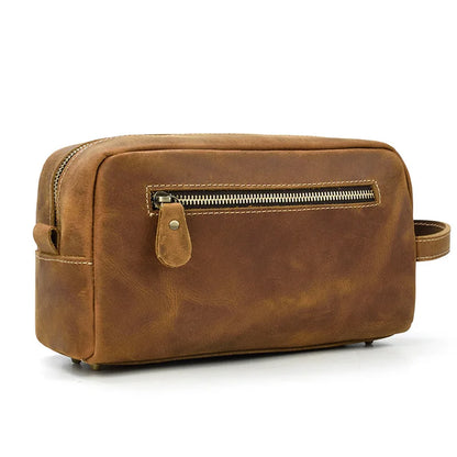 Cowhide Cosmetic & Toiletries Bag