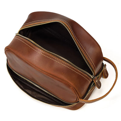 Cowhide Cosmetic & Toiletries Bag