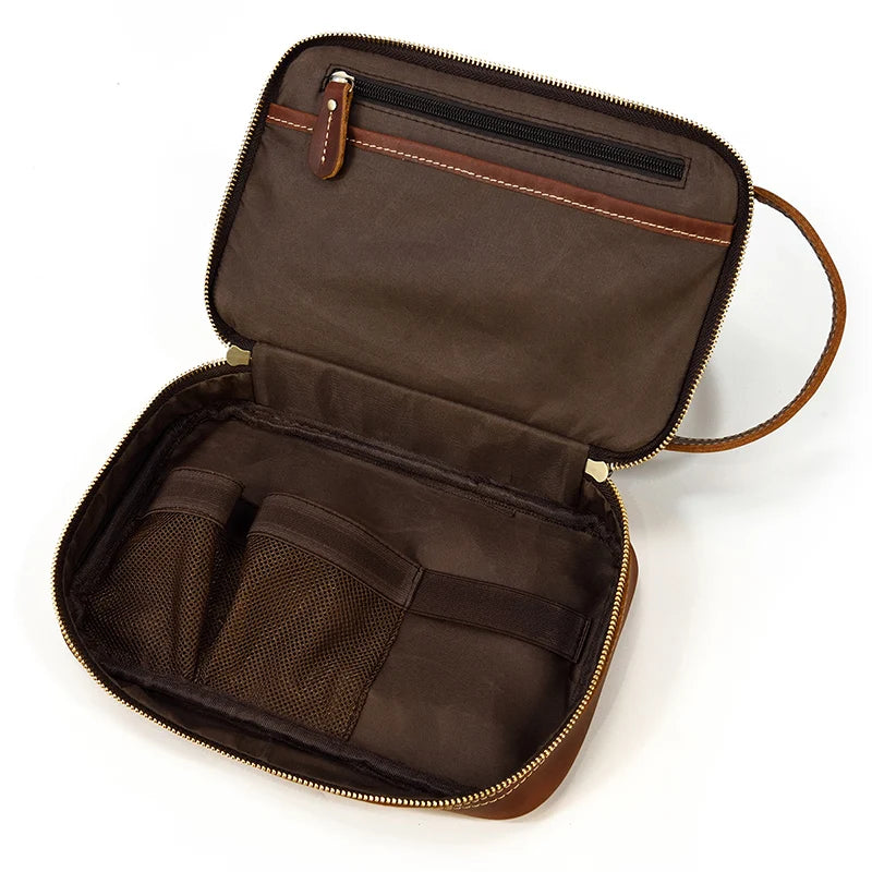 Cowhide Cosmetic & Toiletries Bag