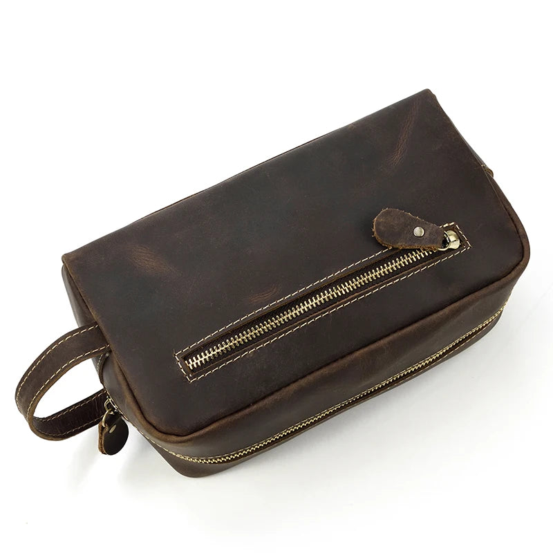 Cowhide Cosmetic & Toiletries Bag