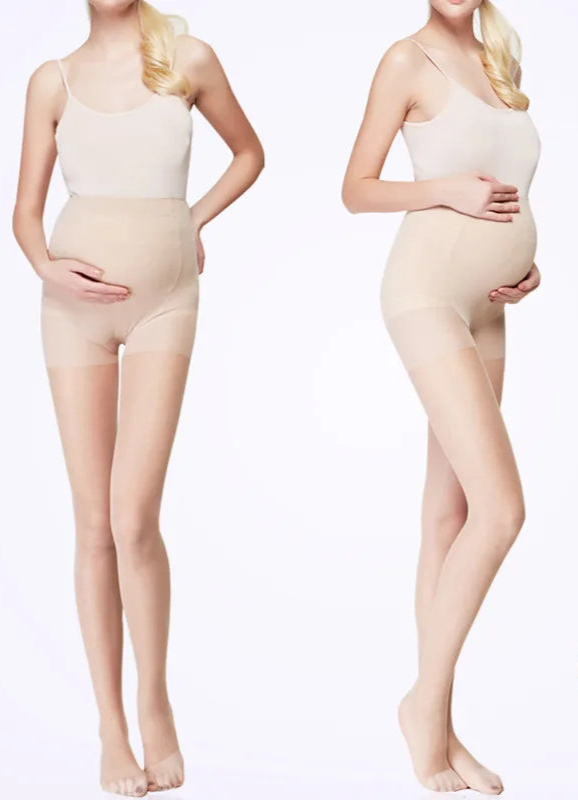 beige maternity stockings