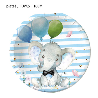 Stampede into a Trunk Load of Fun Ele-theme birthday decorations