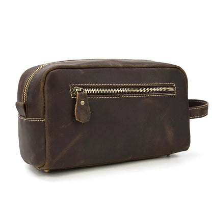 Cowhide Cosmetic & Toiletries Bag