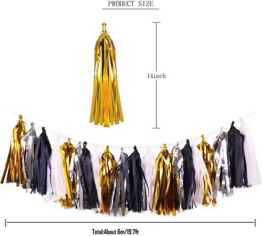 Black & Gold Decorations - Tassles