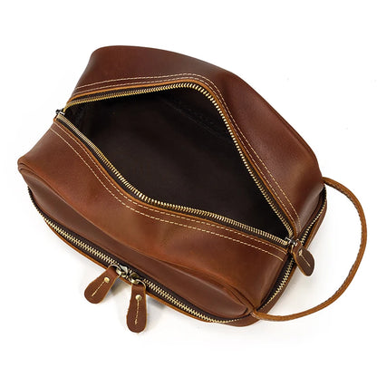 Cowhide Cosmetic & Toiletries Bag