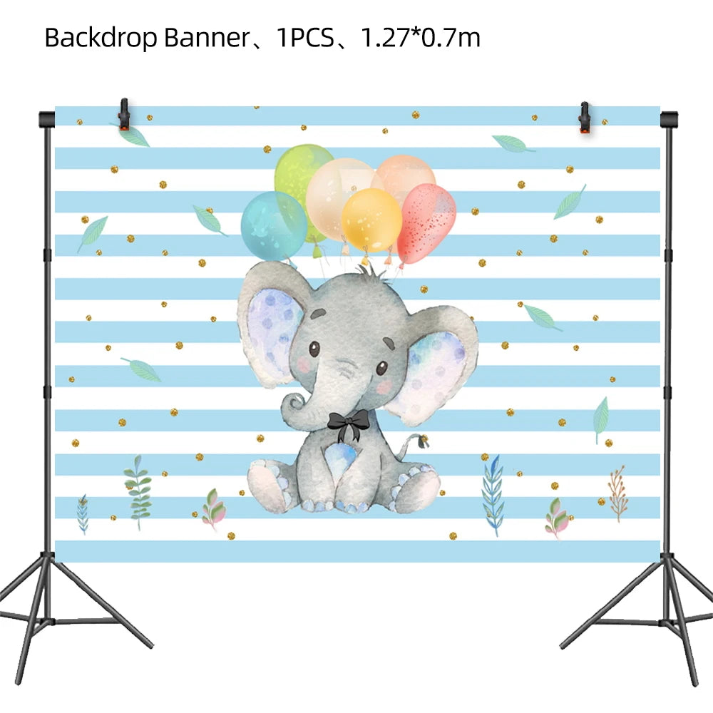 Stampede into a Trunk Load of Fun Ele-theme birthday decorations