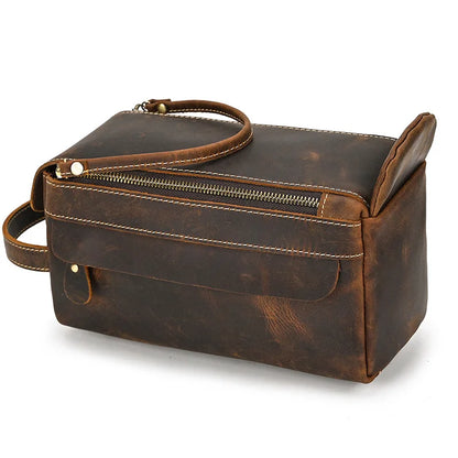 Cowhide Cosmetic & Toiletries Bag