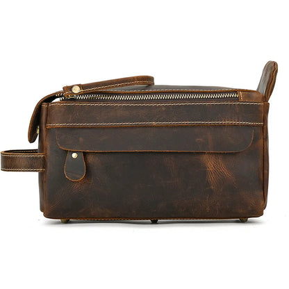 Cowhide Cosmetic & Toiletries Bag