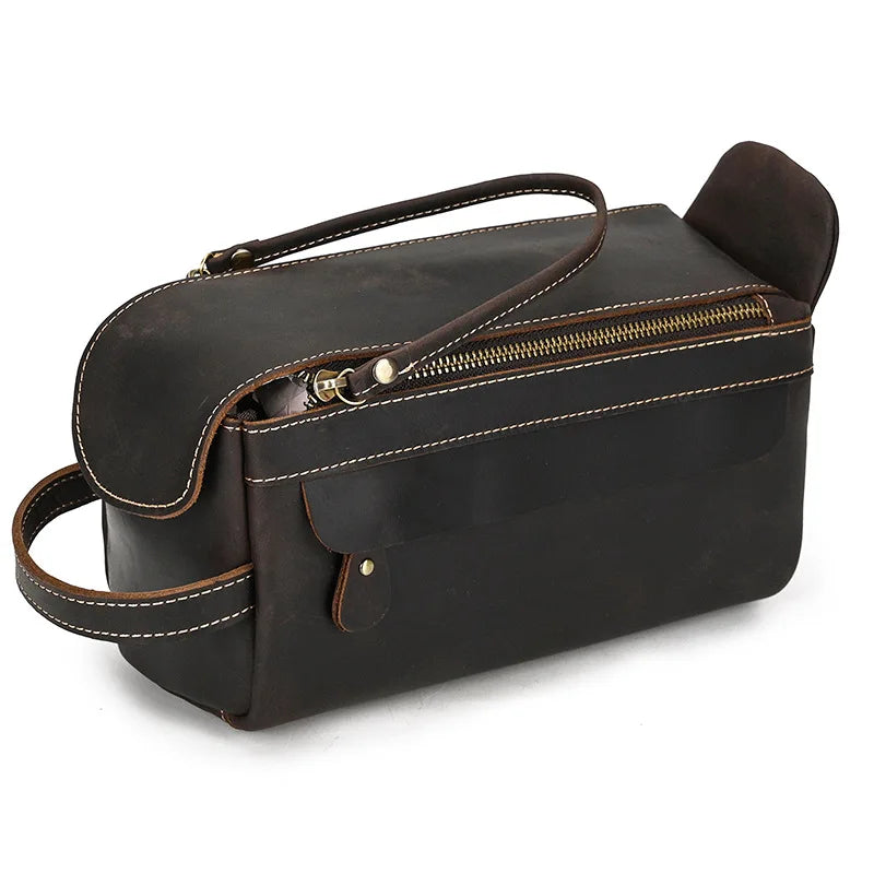 Cowhide Cosmetic & Toiletries Bag