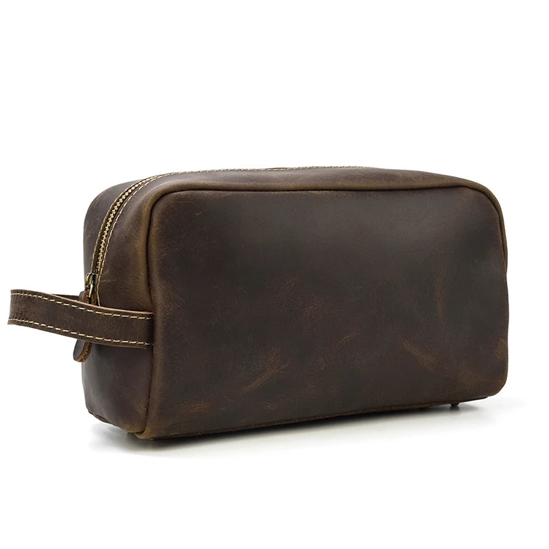 Cowhide Cosmetic & Toiletries Bag