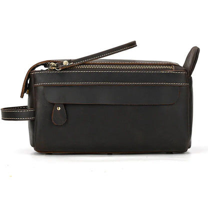 Cowhide Cosmetic & Toiletries Bag