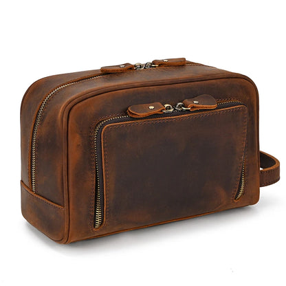 Cowhide Cosmetic & Toiletries Bag