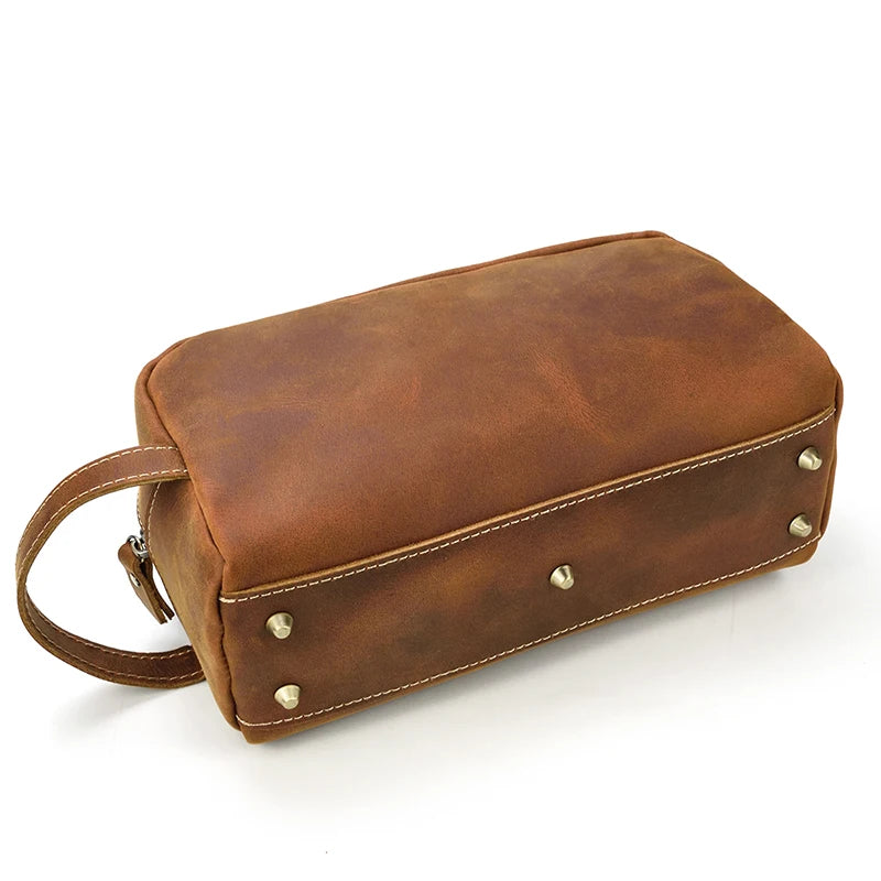 Cowhide Cosmetic & Toiletries Bag