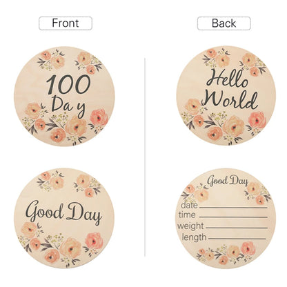 Wooden Flower Milestone Cards