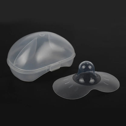 2Pcs Silicone Nipple Protectors in Clear Carry Case