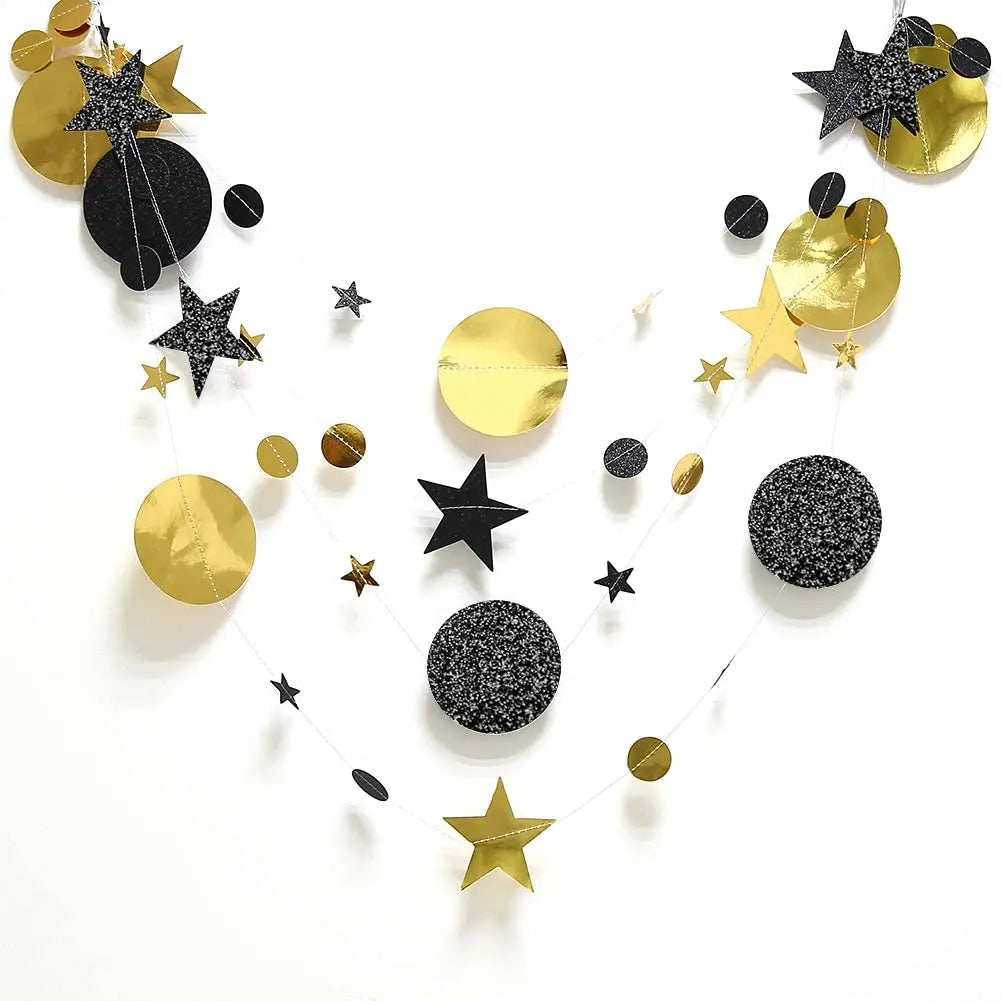 Black & Gold  - Stars & Moon Bunting